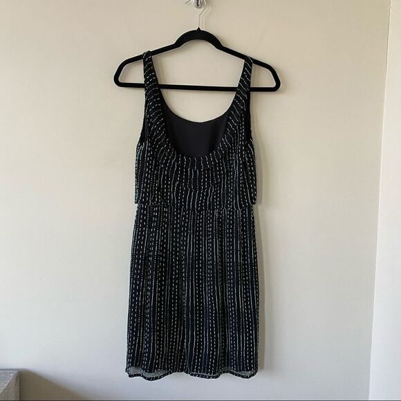 ALICE & Olivia -Micro Beaded Silk Cowl Back Dress - Picture 2 of 14